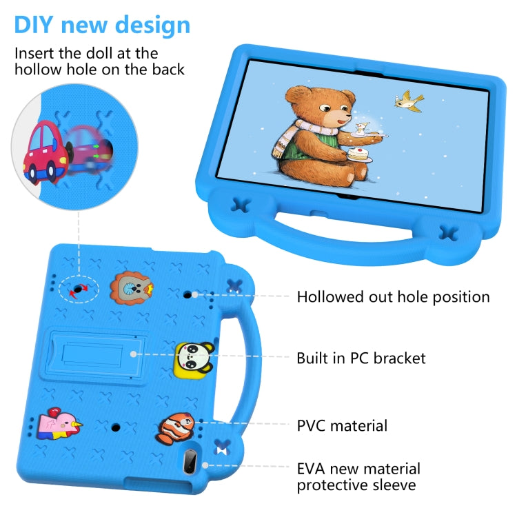 For Huawei MediaPad T5 10.1 Handle Kickstand Children EVA Shockproof Tablet Case(Sky Blue)