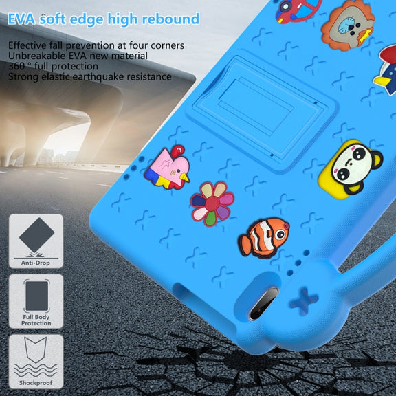 For Huawei MediaPad T5 10.1 Handle Kickstand Children EVA Shockproof Tablet Case(Sky Blue)