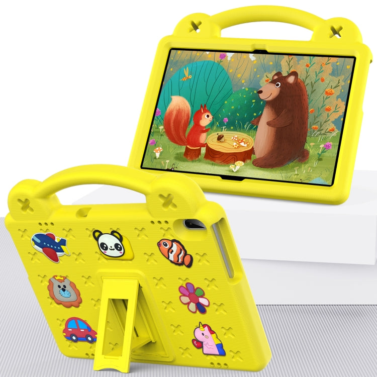 For Huawei MediaPad T5 10.1 Handle Kickstand Children EVA Shockproof Tablet Case(Yellow)