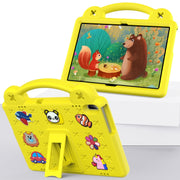For Huawei MediaPad T5 10.1 Handle Kickstand Children EVA Shockproof Tablet Case(Yellow)