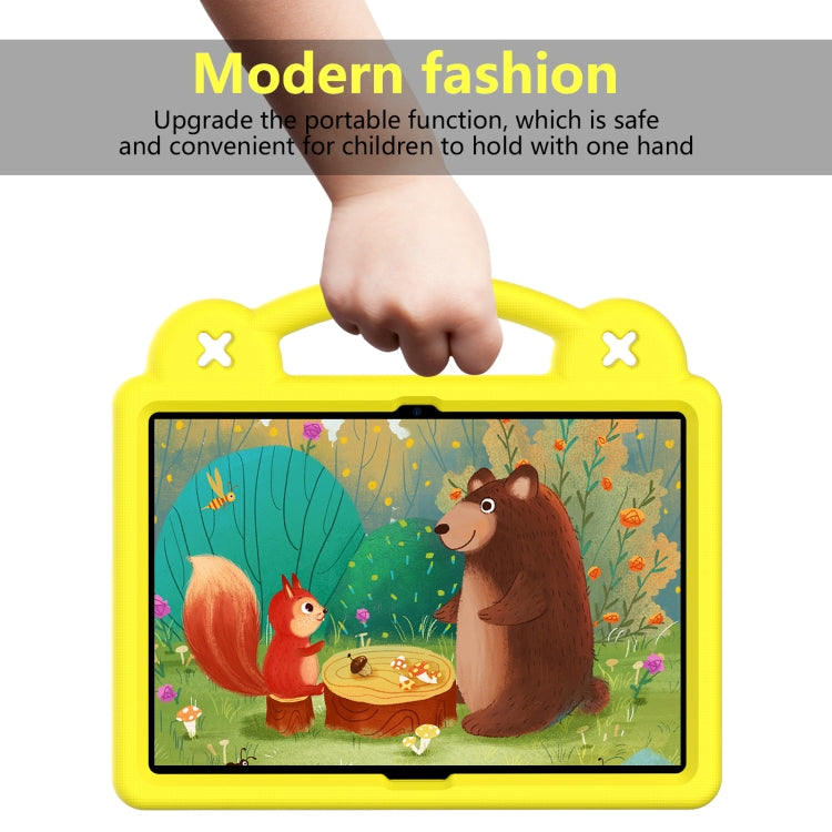 For Huawei MediaPad T5 10.1 Handle Kickstand Children EVA Shockproof Tablet Case(Yellow)