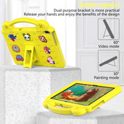 For Huawei MediaPad T5 10.1 Handle Kickstand Children EVA Shockproof Tablet Case(Yellow)