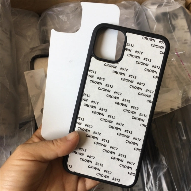 For iPhone 14 Plus 10 PCS  2D Blank Sublimation Phone Case(Black)