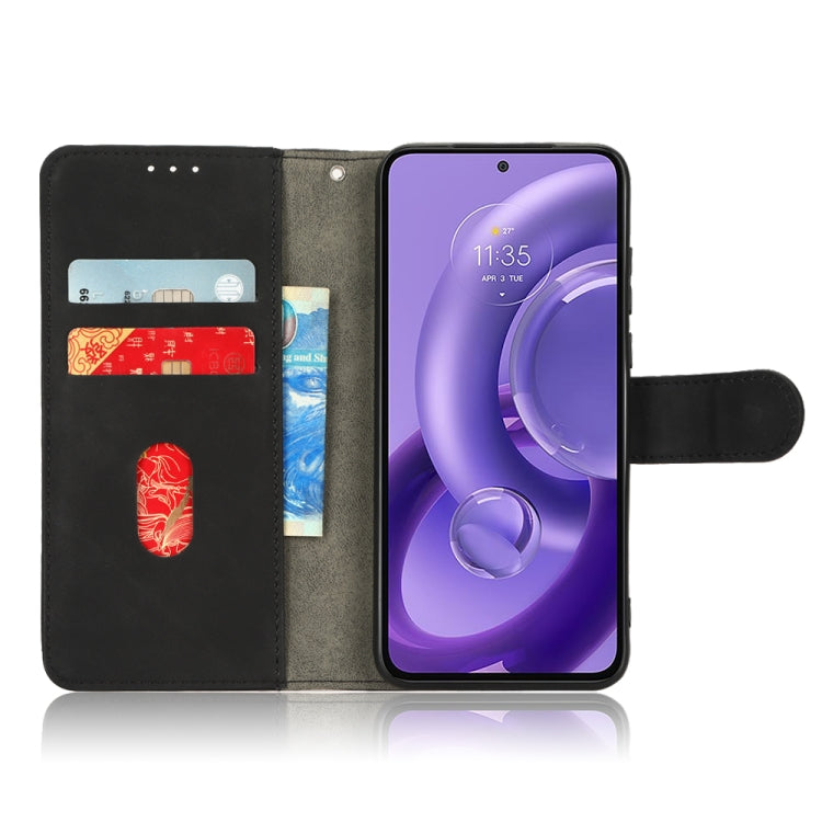 For Motorola Edge 30 Lite / Edge 30 Neo Skin Feel Magnetic Flip Leather Phone Case(Black)