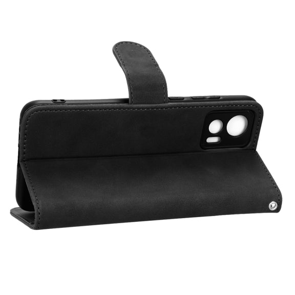 For Motorola Edge 30 Lite / Edge 30 Neo Skin Feel Magnetic Flip Leather Phone Case(Black)