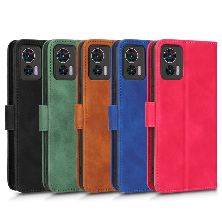 For Motorola Edge 30 Lite / Edge 30 Neo Skin Feel Magnetic Flip Leather Phone Case(Black)