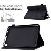 For Amazon Kindle Fire 7 2022 Embossed Smile Flip Tablet Leather Case(Black)
