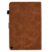 For Amazon Kindle Fire HD 10 2021 Embossed Smile Flip Tablet Leather Case(Brown)