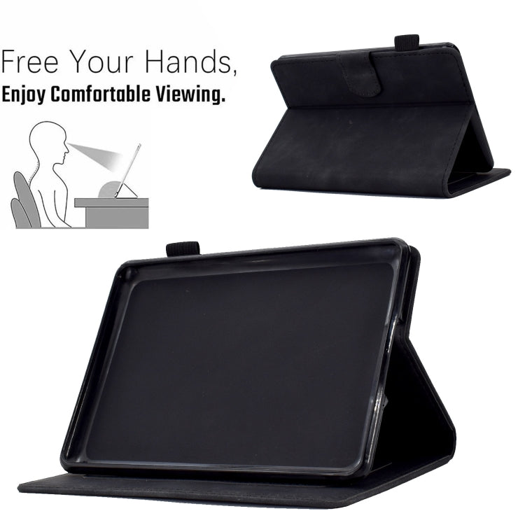 For Amazon Kindle Paperwhite 5 Embossed Smile Flip Tablet Leather Case(Black)