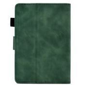 For Amazon Kindle Paperwhite 5 Embossed Smile Flip Tablet Leather Case(Green)