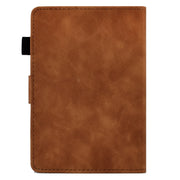 For Amazon Kindle Paperwhite 4/3/2/1 Embossed Smile Flip Tablet Leather Case(Brown)