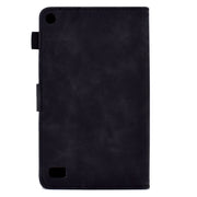 For Amazon Kindle Fire 7 2019/2017/2015 Embossed Smile Flip Tablet Leather Case(Black)