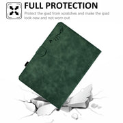 For Amazon Kindle Fire 7 2019/2017/2015 Embossed Smile Flip Tablet Leather Case(Green)