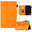 For Amazon Kindle Fire 7 2019/2017/2015 Embossed Smile Flip Tablet Leather Case(Khaki) - Amazon by PMC TechLife | Online Shopping South Africa | PMC TechLife | Buy Now Pay Later Mobicred