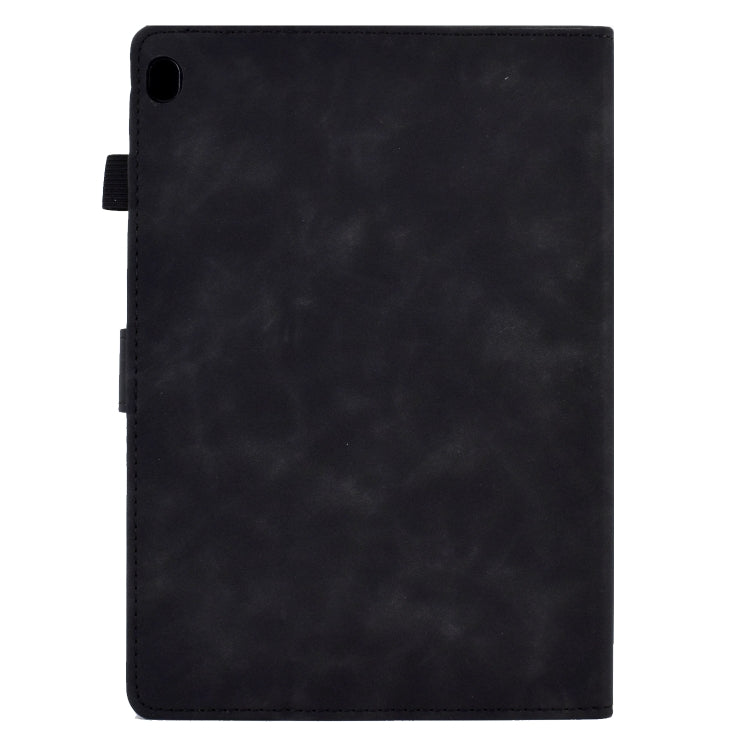 For Lenovo Tab M10 Embossed Smile Flip Tablet Leather Case(Black)