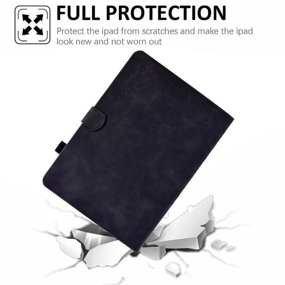 For Lenovo Tab M10 Embossed Smile Flip Tablet Leather Case(Black)