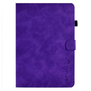 For Lenovo Tab M10 Embossed Smile Flip Tablet Leather Case(Purple)