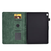 For Lenovo Tab M10 Embossed Smile Flip Tablet Leather Case(Green)