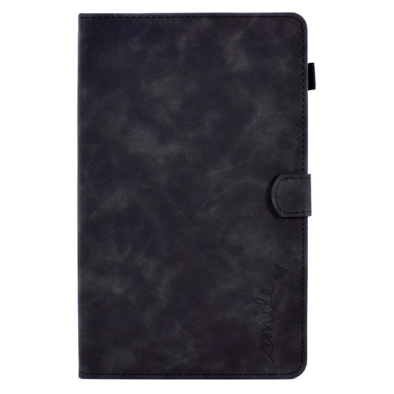 For Lenovo Tab M10 HD Gen 2 Embossed Smile Flip Tablet Leather Case(Black)