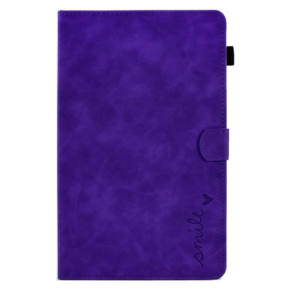 For Lenovo Tab M10 HD Gen 2 Embossed Smile Flip Tablet Leather Case(Purple)