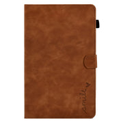 For Lenovo Tab M10 HD Gen 2 Embossed Smile Flip Tablet Leather Case(Brown)