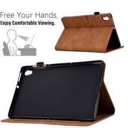 For Lenovo Tab M10 HD Gen 2 Embossed Smile Flip Tablet Leather Case(Brown)
