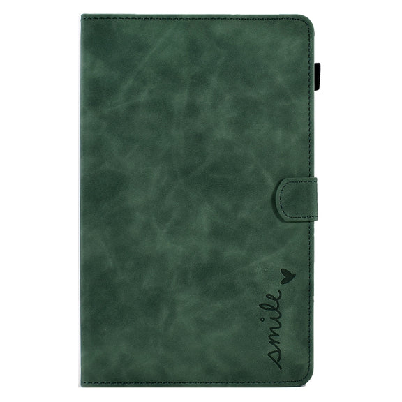 For Lenovo Tab M10 HD Gen 2 Embossed Smile Flip Tablet Leather Case(Green)