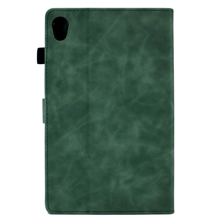 For Lenovo Tab M10 HD Gen 2 Embossed Smile Flip Tablet Leather Case(Green)