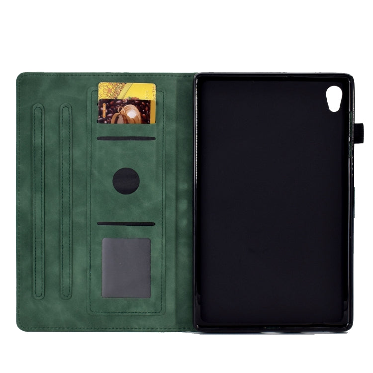 For Lenovo Tab M10 HD Gen 2 Embossed Smile Flip Tablet Leather Case(Green)