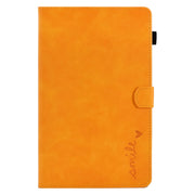 For Lenovo Tab M10 HD Gen 2 Embossed Smile Flip Tablet Leather Case(Khaki)
