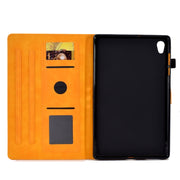 For Lenovo Tab M10 HD Gen 2 Embossed Smile Flip Tablet Leather Case(Khaki)