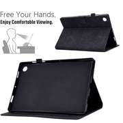 For Lenovo Tab M10 3rd Gen Embossed Smile Flip Tablet Leather Case(Black)