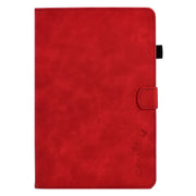 For Lenovo Tab M10 3rd Gen Embossed Smile Flip Tablet Leather Case(Red)