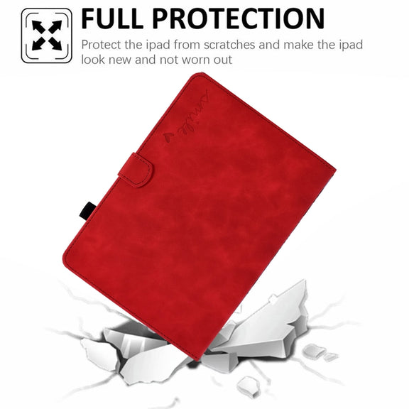 For Lenovo Tab M10 3rd Gen Embossed Smile Flip Tablet Leather Case(Red)
