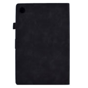 For Lenovo M10 Plus Embossed Smile Flip Tablet Leather Case(Black)