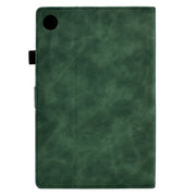 For Lenovo M10 Plus Embossed Smile Flip Tablet Leather Case(Green)