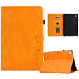 For Lenovo M10 Plus Embossed Smile Flip Tablet Leather Case(Khaki) - Lenovo by PMC TechLife | Online Shopping South Africa | PMC TechLife | Buy Now Pay Later Mobicred