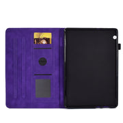 For Huawei MediaPad T5 Embossed Smile Flip Tablet Leather Case(Purple)