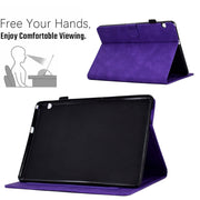 For Huawei MediaPad T5 Embossed Smile Flip Tablet Leather Case(Purple)