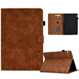 For Huawei MediaPad T5 Embossed Smile Flip Tablet Leather Case(Brown) - Huawei by PMC TechLife | Online Shopping South Africa | PMC TechLife | Buy Now Pay Later Mobicred