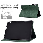 For Huawei MediaPad T5 Embossed Smile Flip Tablet Leather Case(Green)
