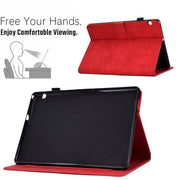 For Huawei MediaPad T5 Embossed Smile Flip Tablet Leather Case(Red)