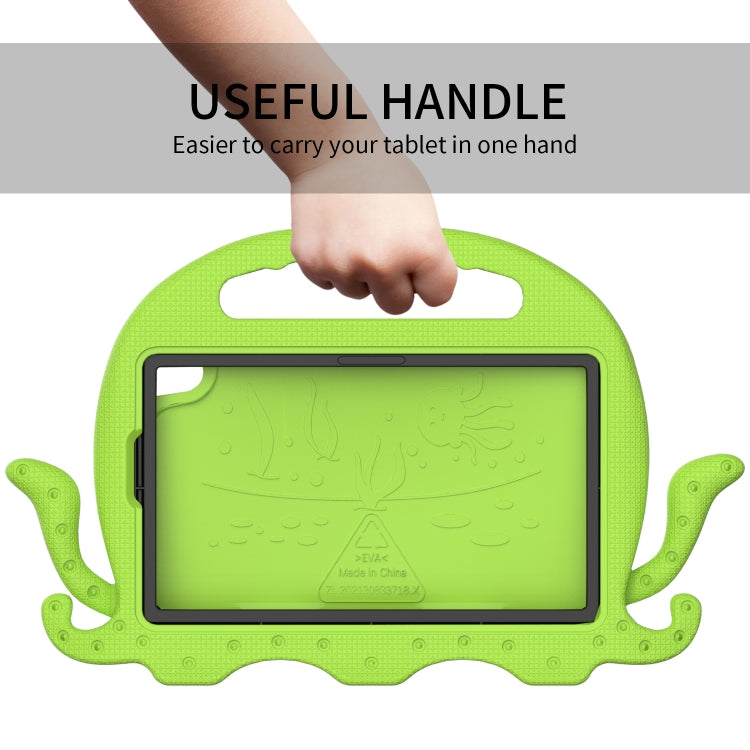 For Lenovo  Tab M8 TB 8505F / 8705N Octopus Style EVA + PC Tablet Case with Strap(Grass Green)