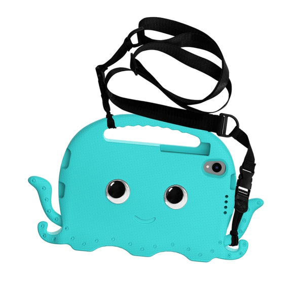 For Lenovo  Tab M8 TB 8505F / 8705N Octopus Style EVA + PC Tablet Case with Strap(Glacial Green)