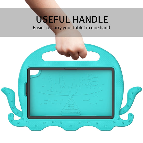 For Lenovo  Tab M8 TB 8505F / 8705N Octopus Style EVA + PC Tablet Case with Strap(Glacial Green)