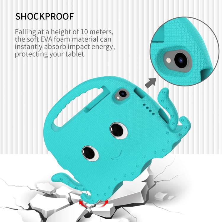 For Lenovo  Tab M8 TB 8505F / 8705N Octopus Style EVA + PC Tablet Case with Strap(Glacial Green)