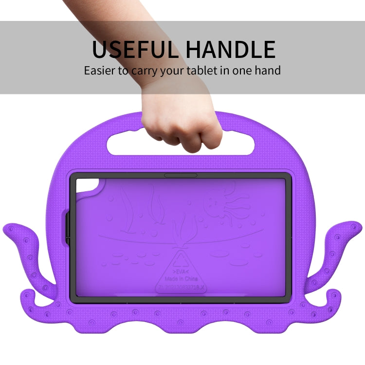 For Lenovo  Tab M8 TB 8505F / 8705N Octopus Style EVA + PC Tablet Case with Strap(Purple)