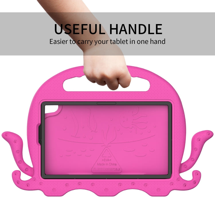 For Lenovo  Tab M8 TB 8505F / 8705N Octopus Style EVA + PC Tablet Case with Strap(Rose Red)