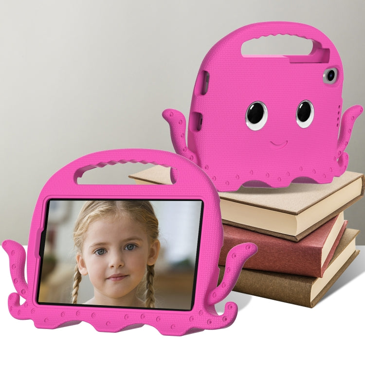 For Lenovo  Tab M8 TB 8505F / 8705N Octopus Style EVA + PC Tablet Case with Strap(Rose Red)
