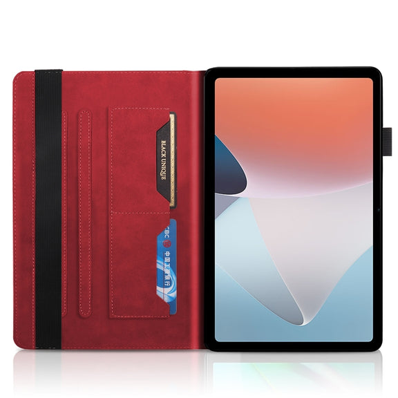For OPPO Pad Air Life Tree Series Horizontal Flip Leather Tablet Case(Red)